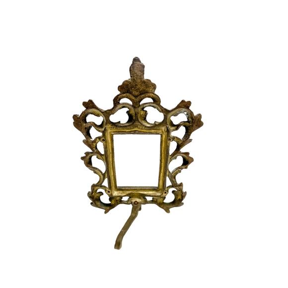 Vintage Cast Metal Ornate Brass Victorian Rococo Style Frame - Picture 4 of 6
